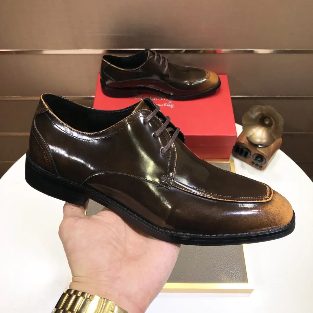 Men's shoes 💰480💰[Ferragamo/Ferragamo] The latest model in the counter, original imported cowhide fabric + sheepskin lining + original luxury metal buckle + original combination outsole, no pressure in comparison 38--44 (custom-made for 45, non-refundable)